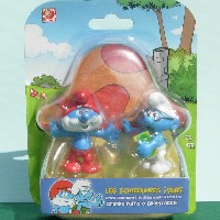 Smurfs Micro Village Papa Smurf & Smurfette DELUXE *2 IN 1 * NEIGHBOR PACK  Jakks